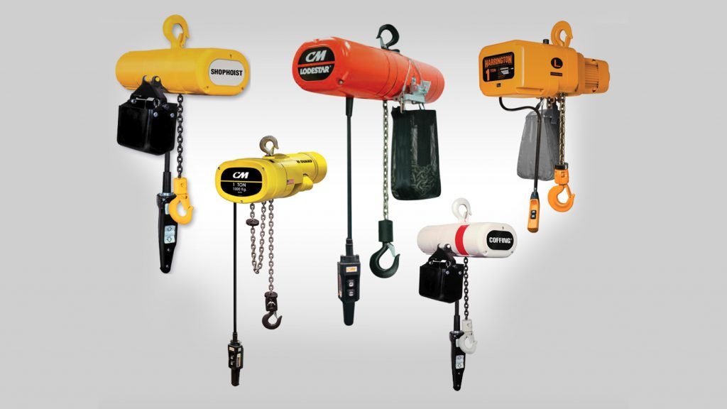 polipastos eléctricos, Polipastos manuales , Polipastos en línea