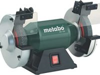 Metabo 6.19150.00 619150000-Esmeriladora Doble para Metal DS 150 350W Anchura de muela 20 mm, Negro, Verde, Plata