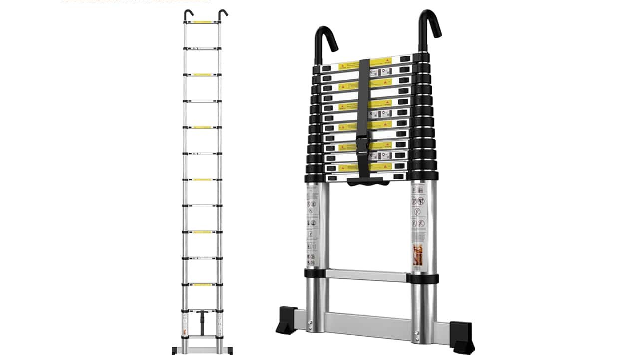 gymount Escaleras Plegables Aluminio, escaleras telescópicas