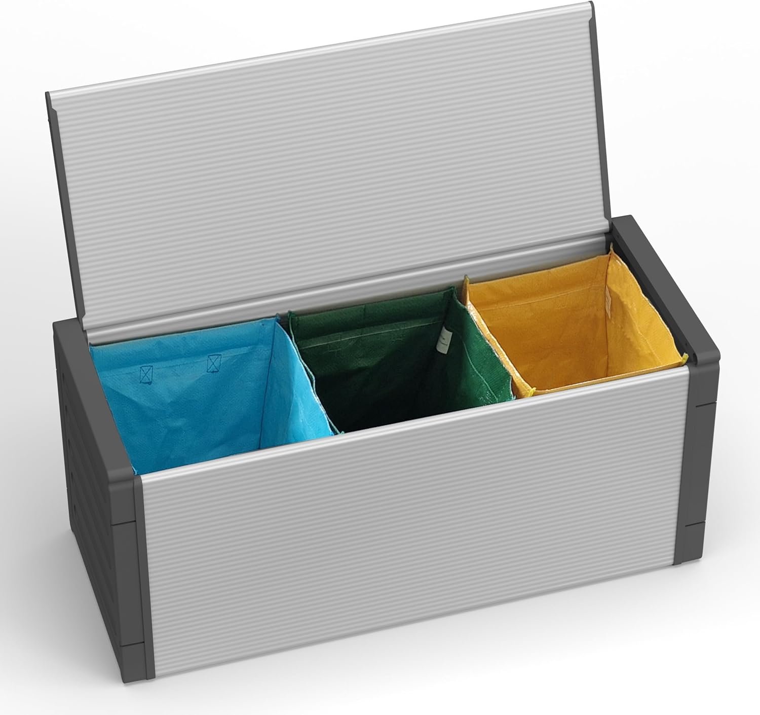 Adventa Armario De Resina 1 Puerta | 34x39,5x85 Cm, Estante Ajustable, Gris/negro | Ideal Interior/exterior